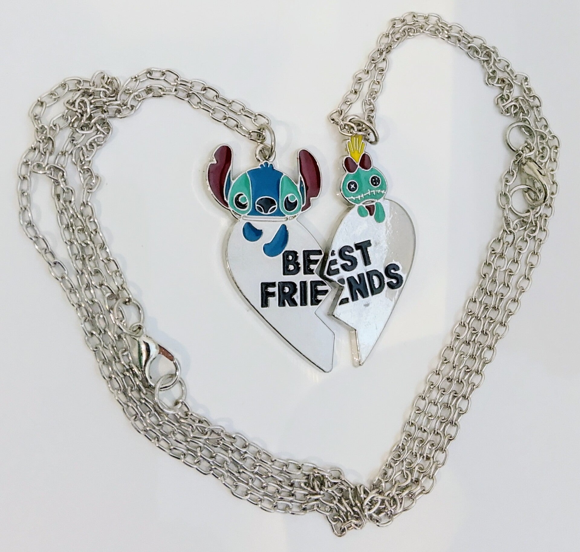 Stitch -collana doppia  "best friends" con ciondoli
