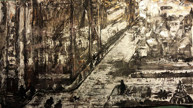 Tegenstellingen - gemengde technieken op papier 2016