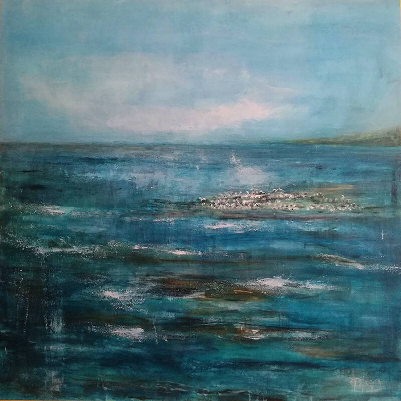 Wad, 2018 - schilderij op houtpaneel 