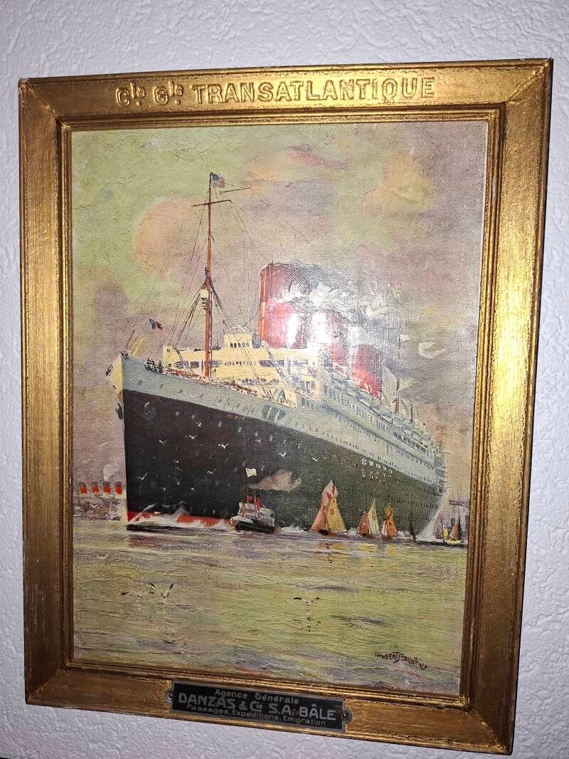 Tableau d'agence de la CGT paquebot le Paris