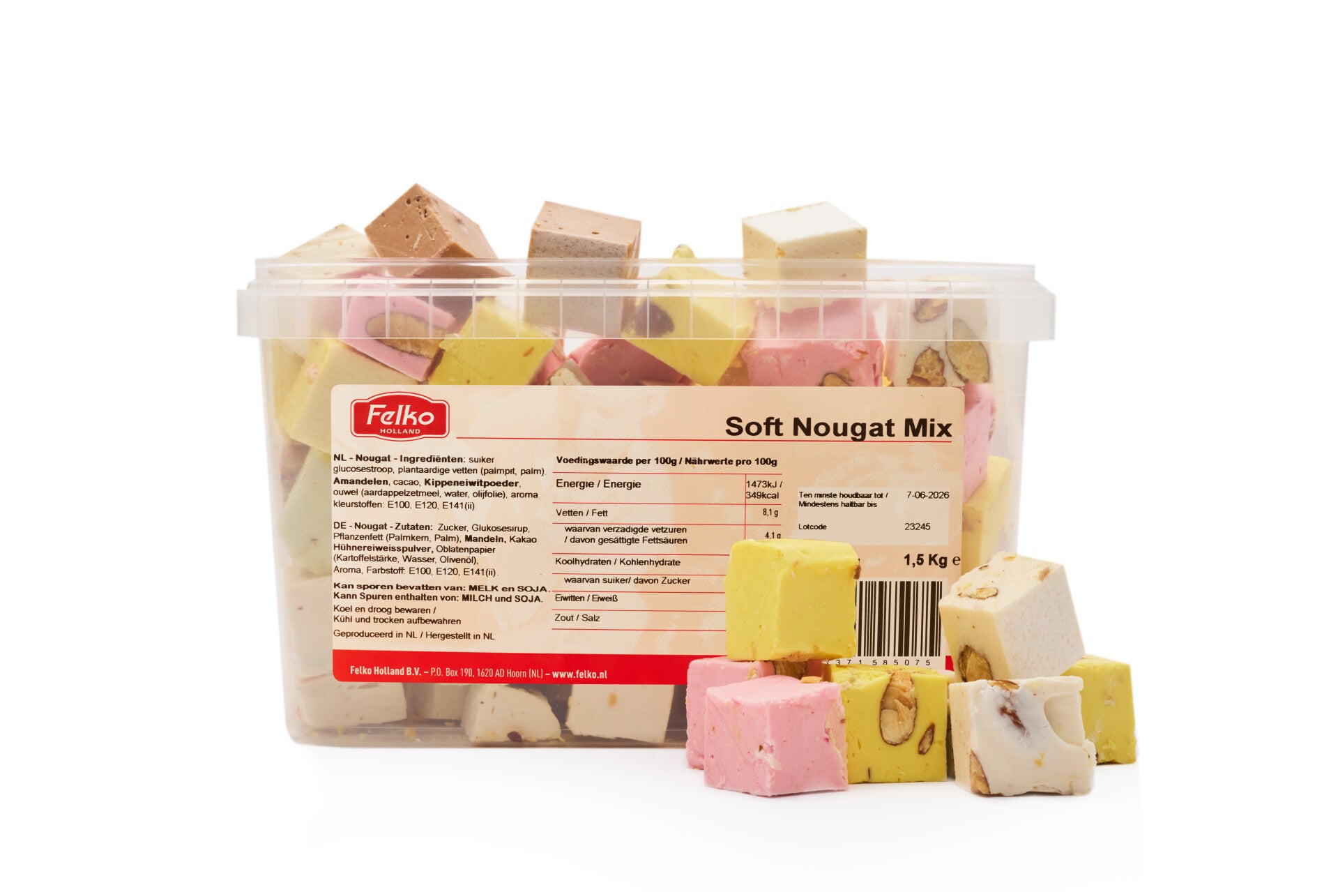 Soft Nougat Mix 5-smaken mini cubes