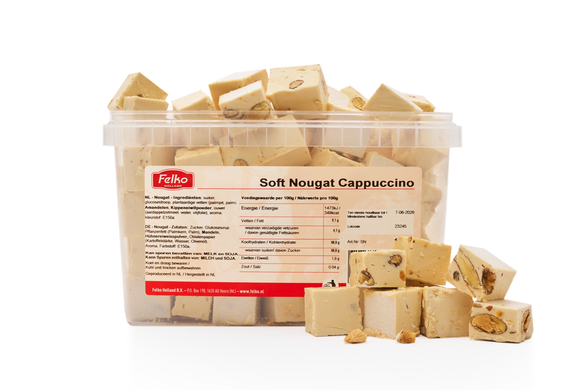Soft Nougat Cappuccino mini cubes
