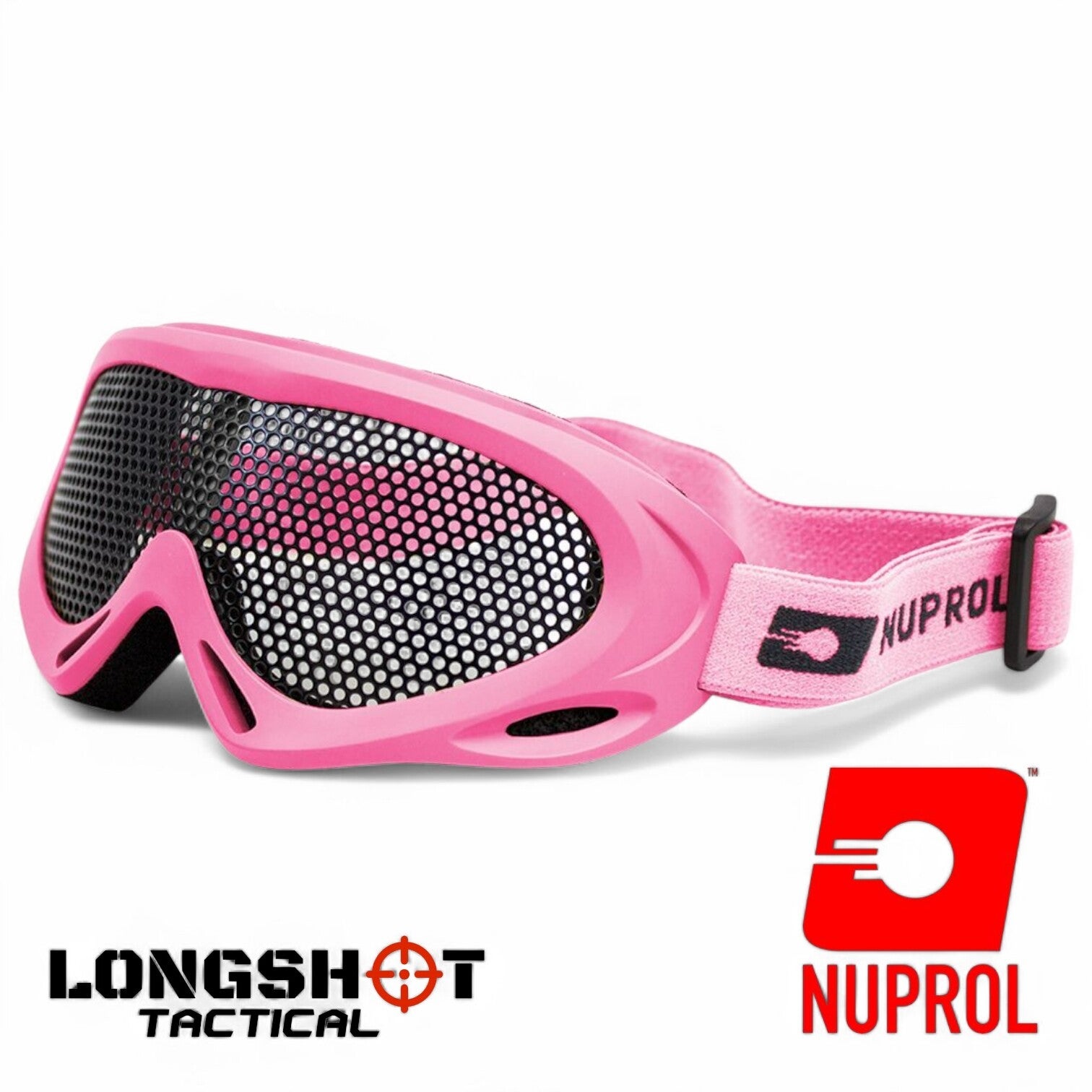 Nuprol Pro Tactical Airsoft mesh goggles - Large, Pink