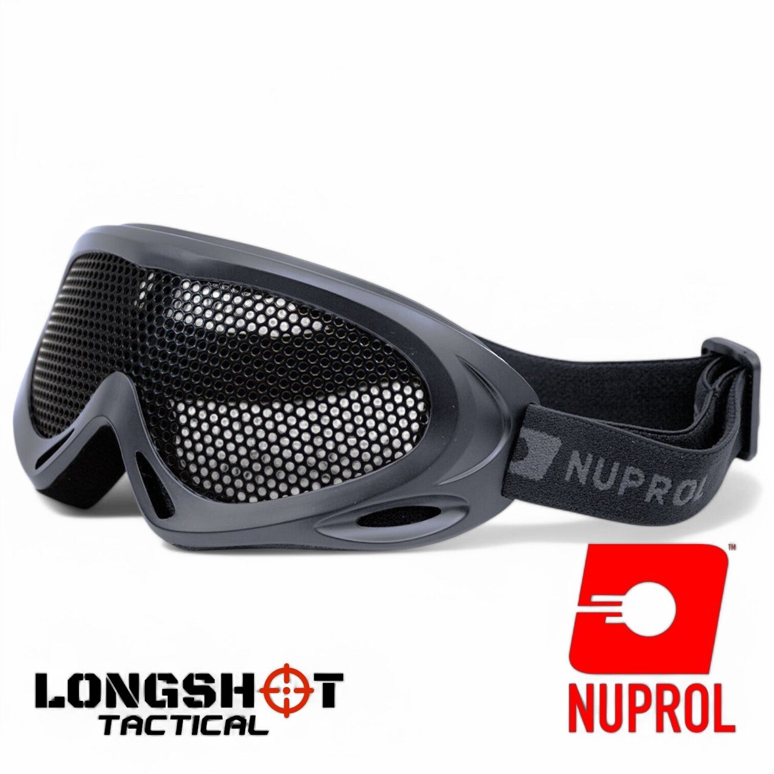 Nuprol Pro Tactical Airsoft mesh goggles - Large, Grey.