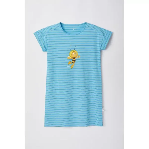 221-1-CDA-Z/928 Slaapkleedje Maya de Bij blauw fijn gestreept