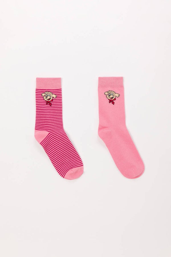 242-10-SOL-I/011 Labradoodle kindersokken duopack