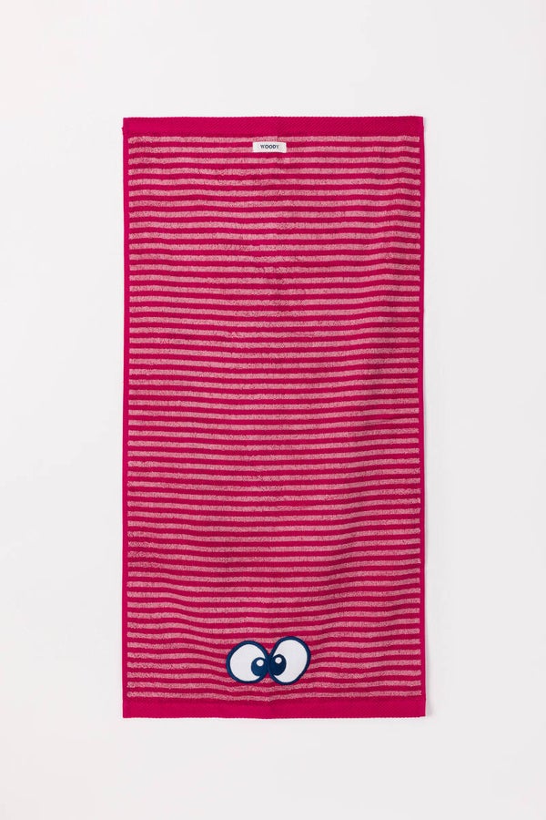 242-10-TTW-B/923 2 handdoeken 50cm x 100cm en 2 washandjes roze streep