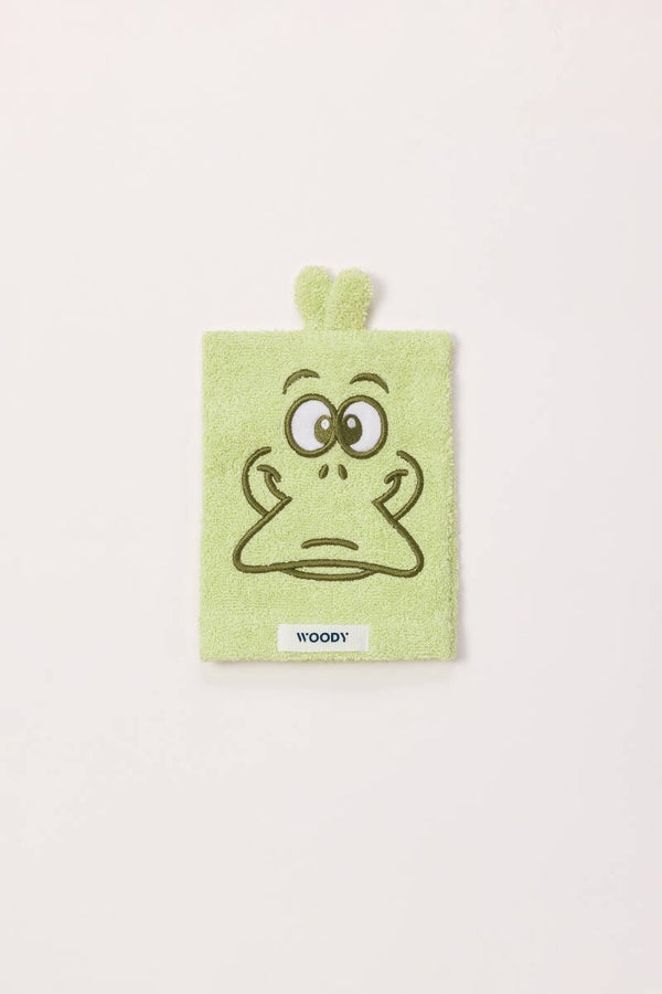 242-10-WLB-B/705 Eend washandje, lichtgroen, 20x15cm