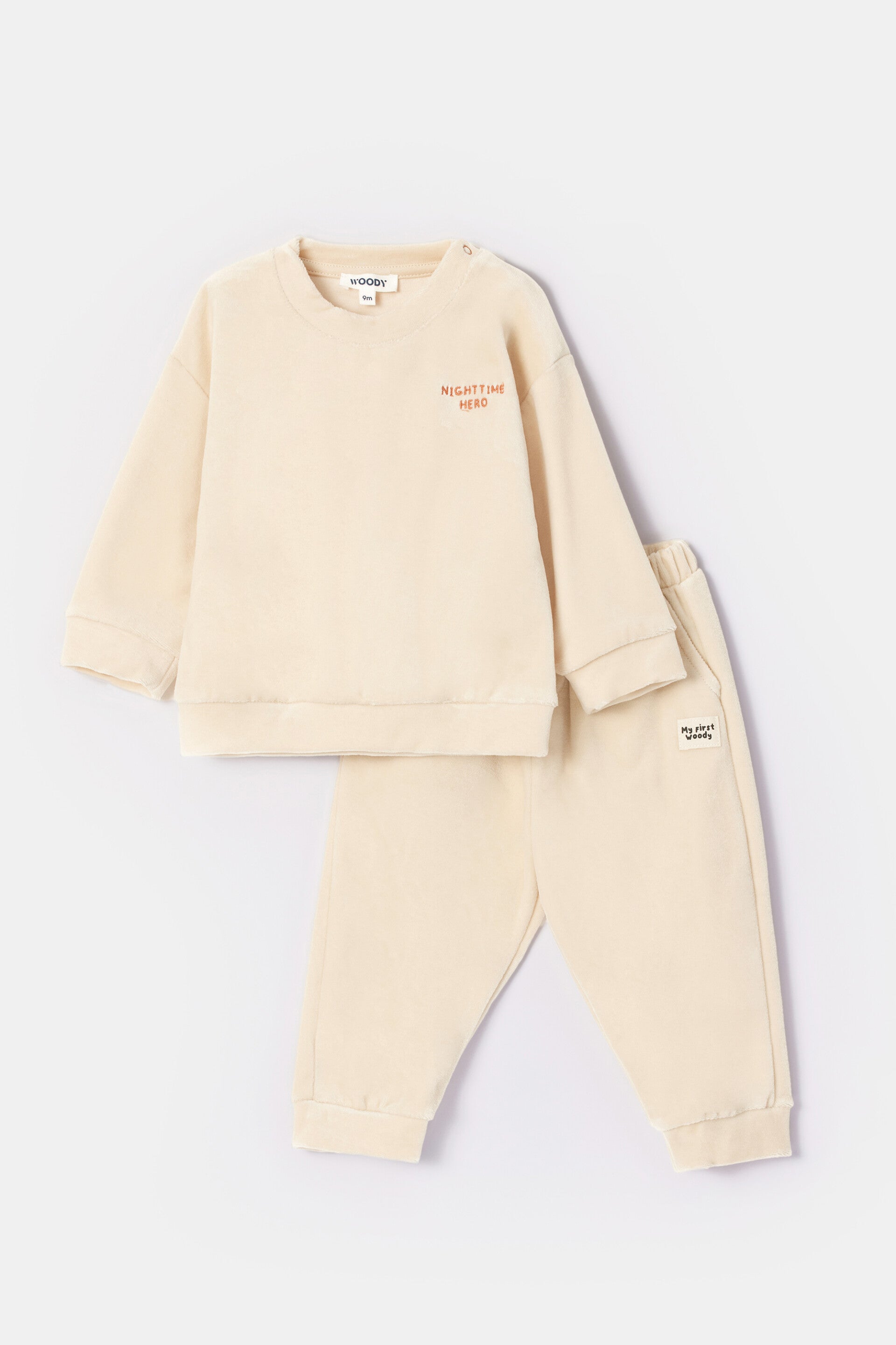 252-10-BPC-V/133 Unisex pyjama gebroken wit