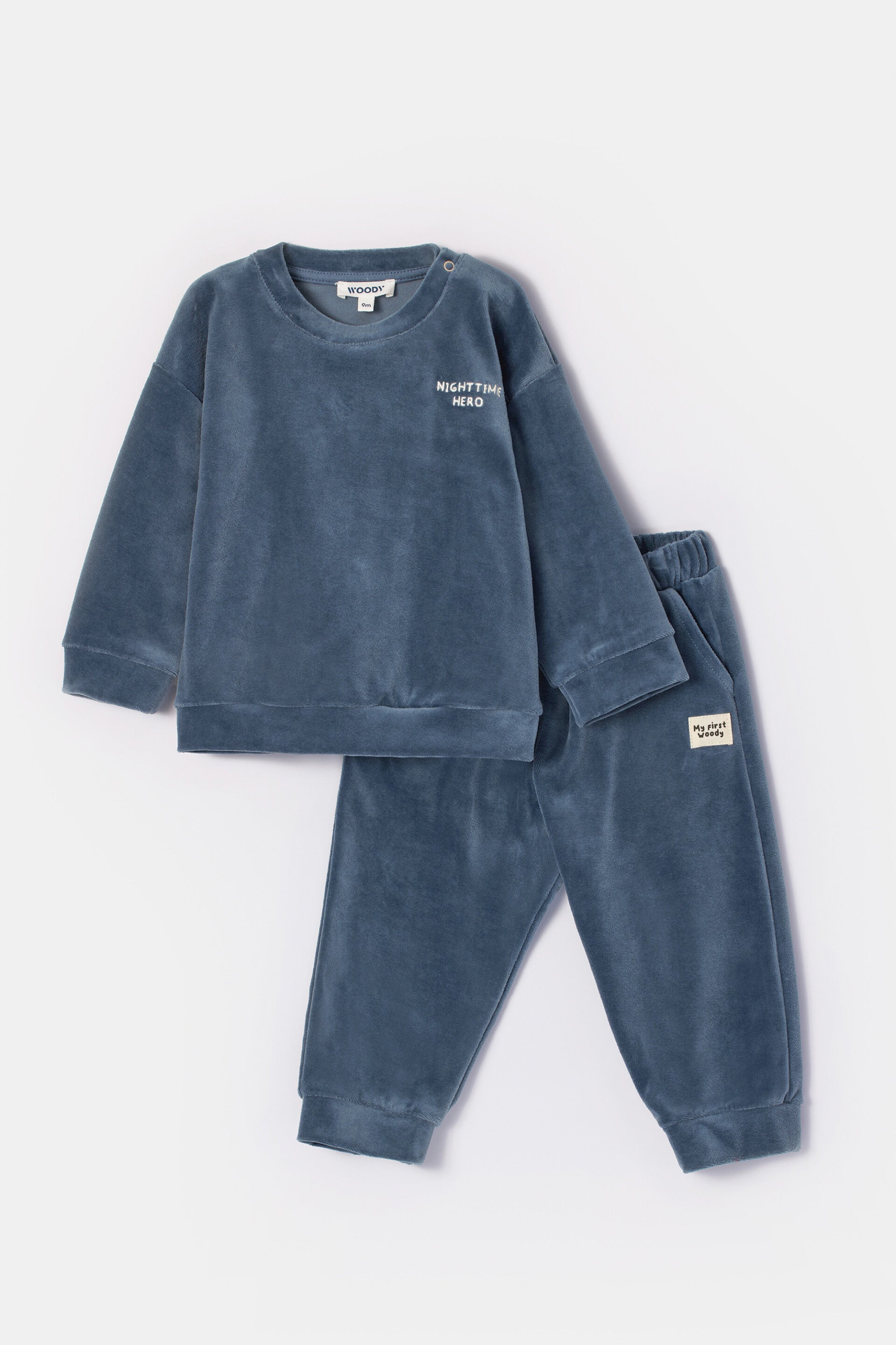 252-10-BPC-V/189 Unisex pyjama blauwgrijs