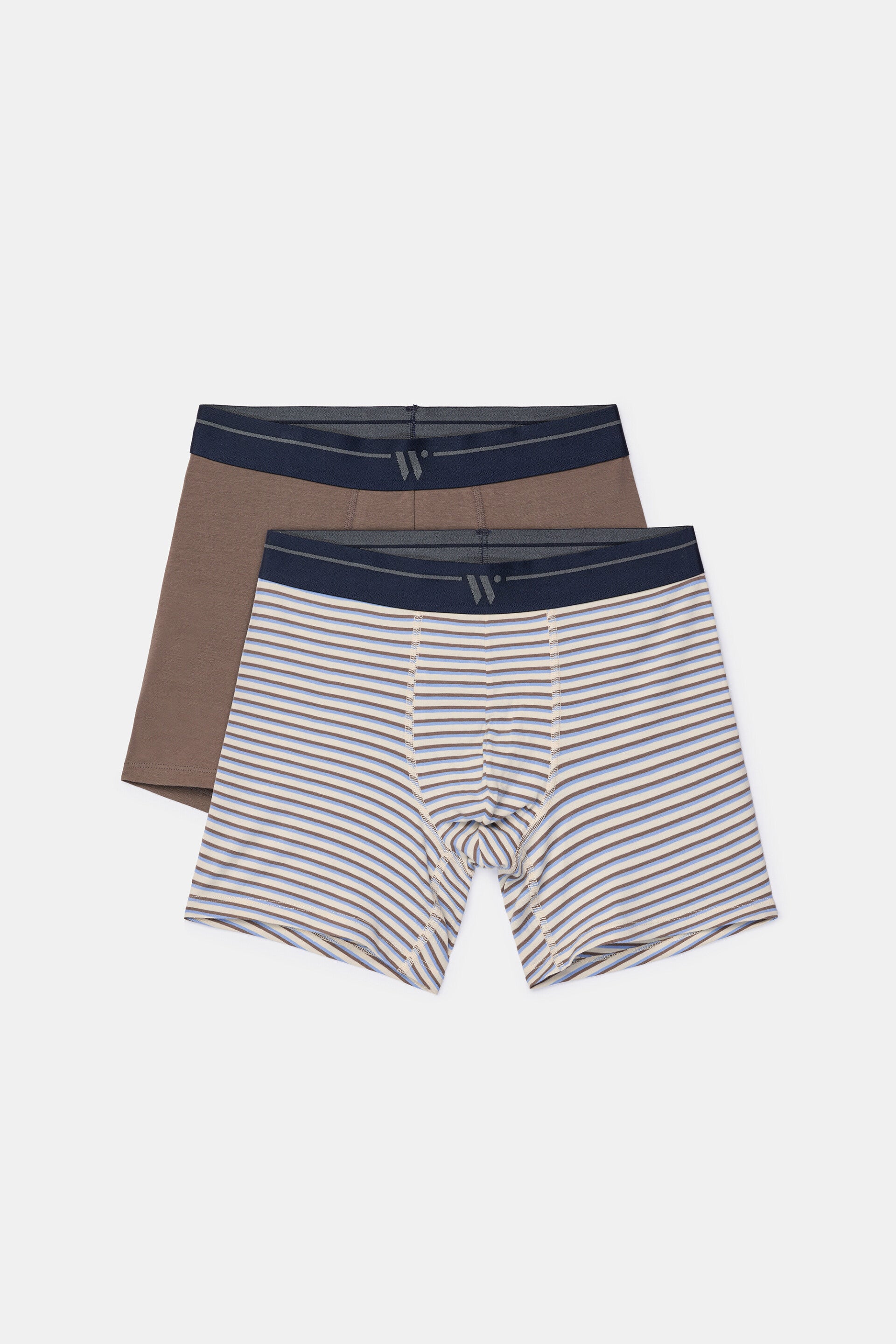 261-10-QLC-Z/022 Duopack heren boxershorts donkergrijs +  streep