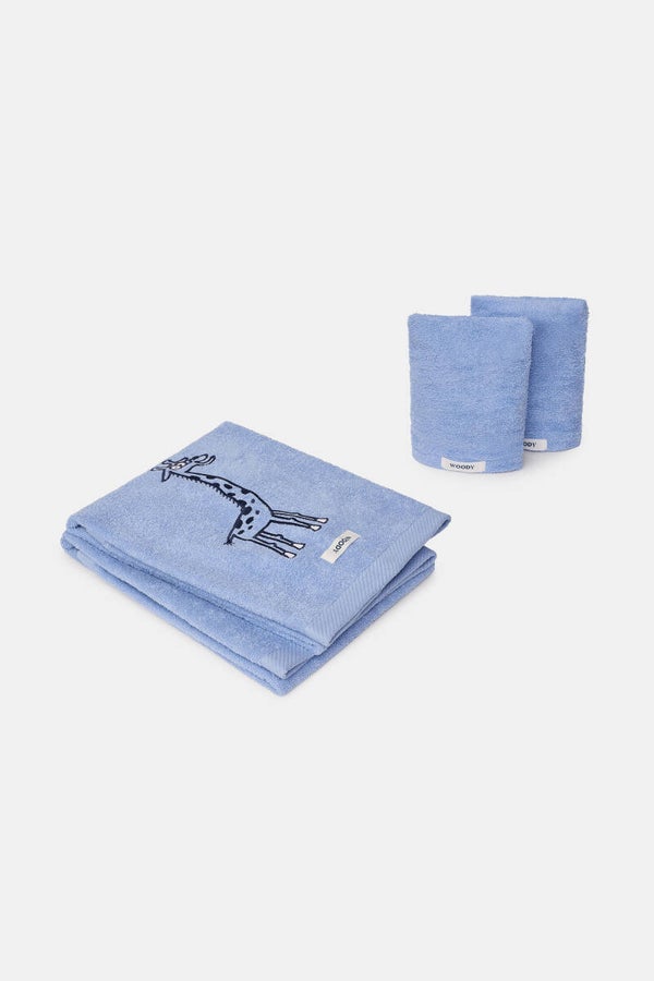 261-10-TTW-B/840 Set van 2 handdoeken 50x100cm en 2 washandjes blauw