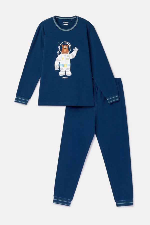 262-10-PLE-Z/881 Blauwe pyjama van katoen
