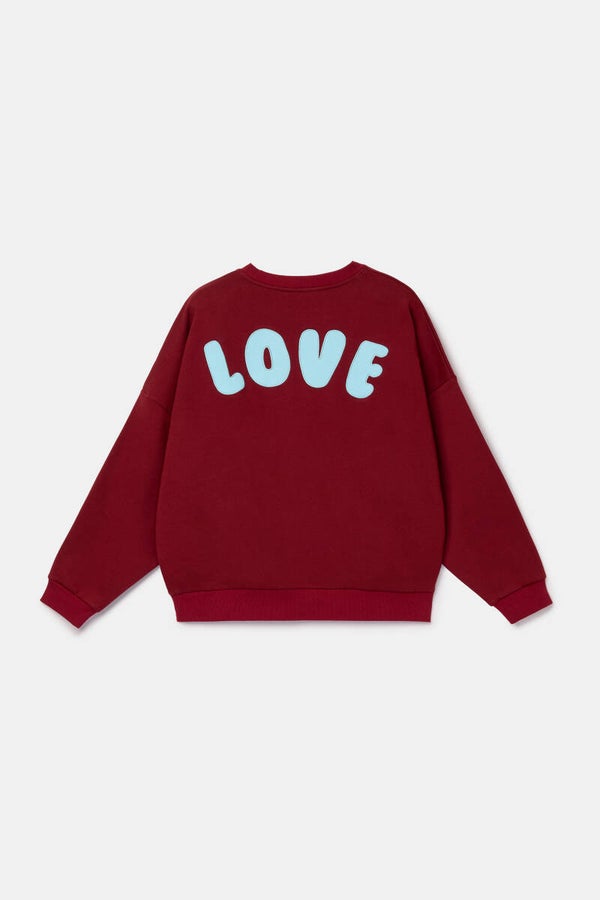 262-10-WKI-K/471 Oversized sweater bordeaux