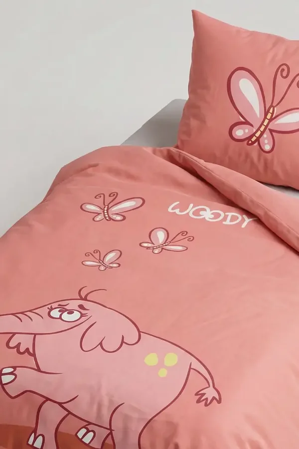 261-10-DBO-W/030 Eenpersoons dekbedovertrek van geweven katoen