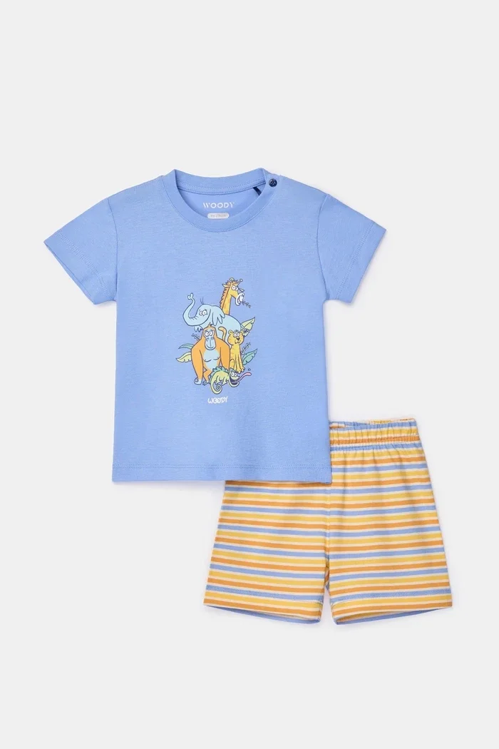 261-10-PSS-S/840 Kleurrijke jongens pyjama van soepel katoen