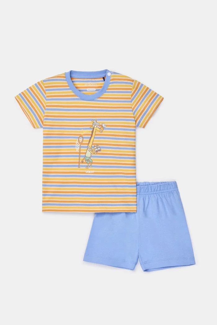 261-10-PSS-S/840 Kleurrijke jongens pyjama van soepel katoen