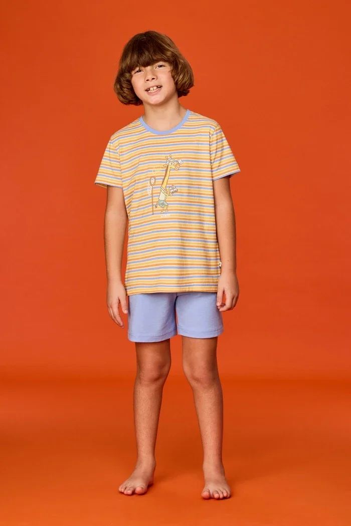 261-10-PSS-S/840 Kleurrijke jongens pyjama van soepel katoen