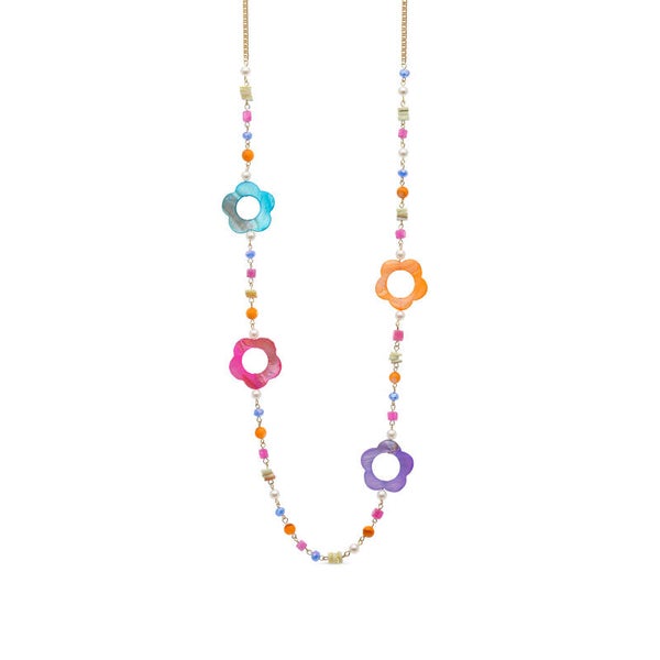 K358 Lange ketting bloem