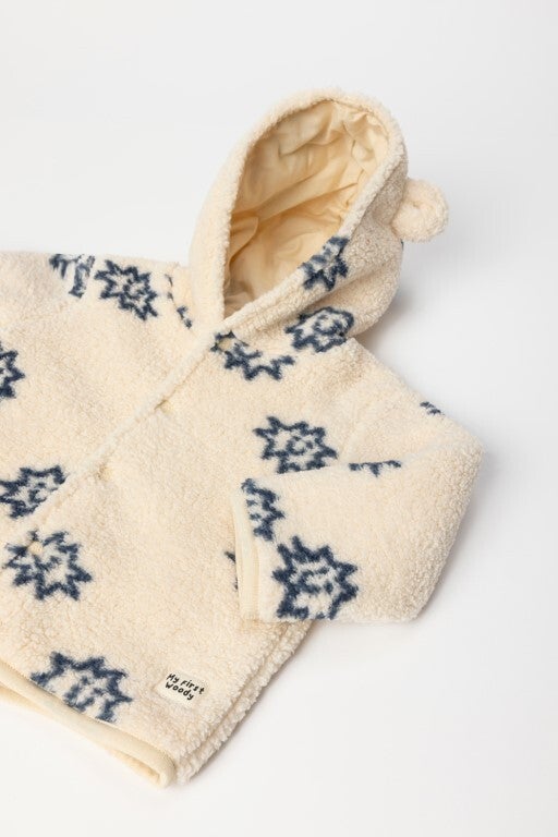 252-10-BJB-M/961 Unisex korte jas sterretjes print