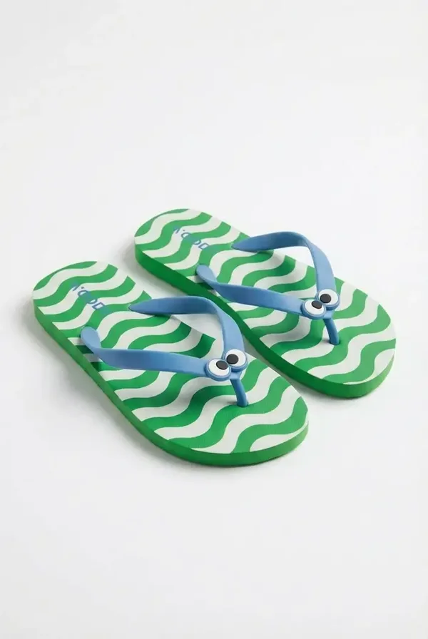 261-10-SAN-E/922 Flipflops groene streep