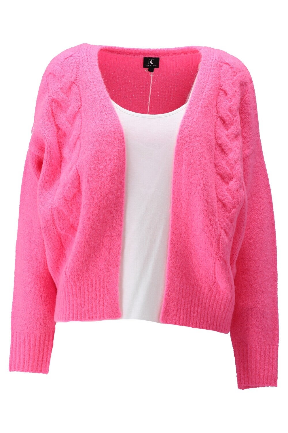 Gebreide vest roze U500/023