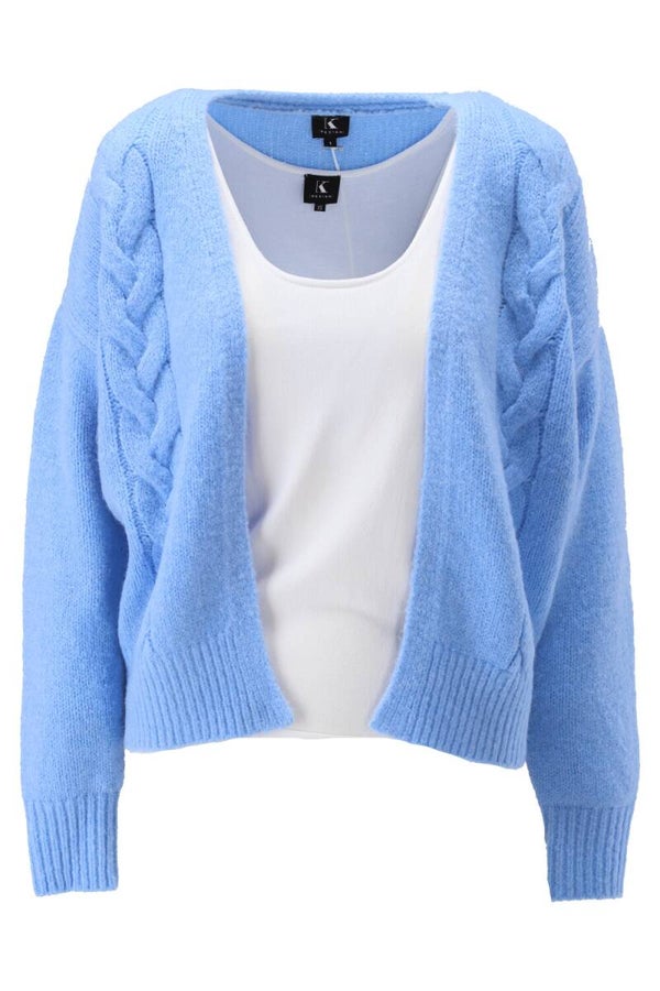 Gebreide vest blauw U500/862