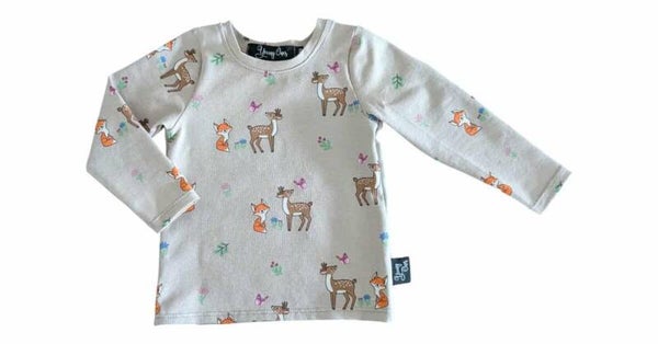 1054 Shirt met vosjes en hertjes