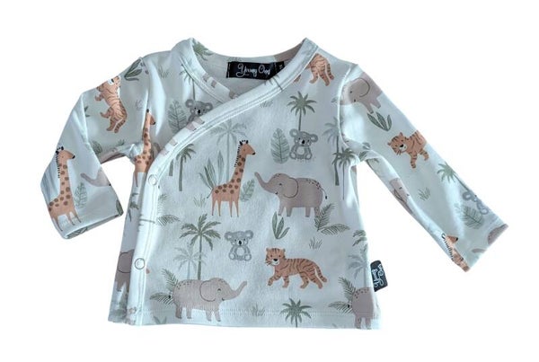 Overslagshirt met zoo print