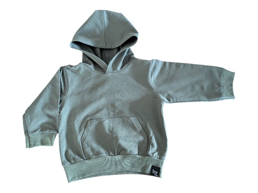 1041 Hoodie in khaki french terry