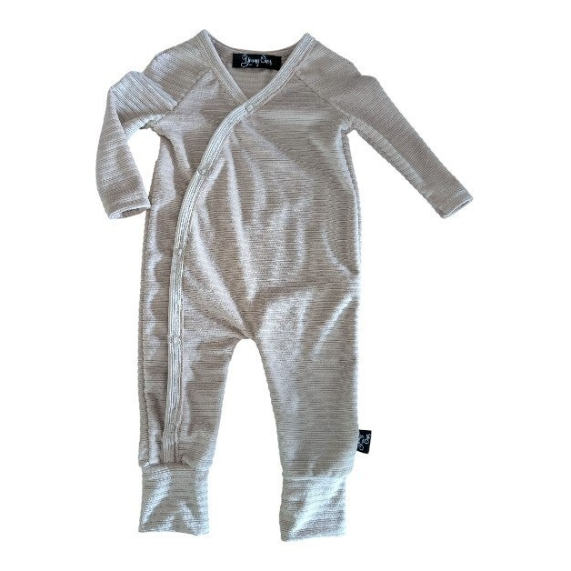 1035 Boxpakje beige gestreept velours