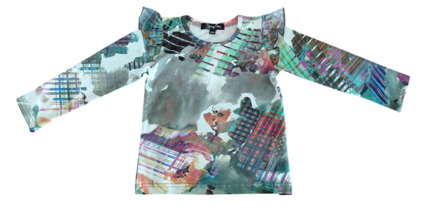 1004 Shirt met speelse ruffles op de mouw