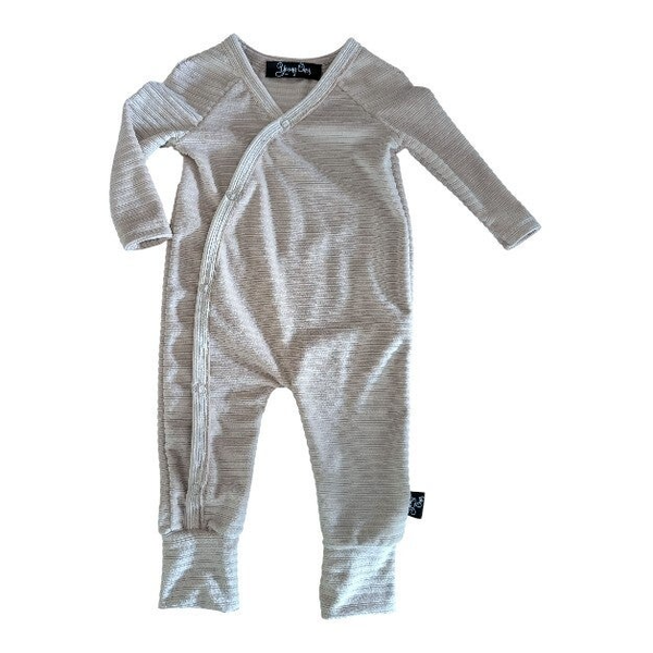 1035 Boxpakje beige gestreept velours