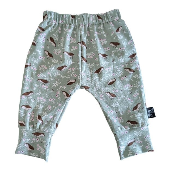 1045 Broekje groen met vogeltjes