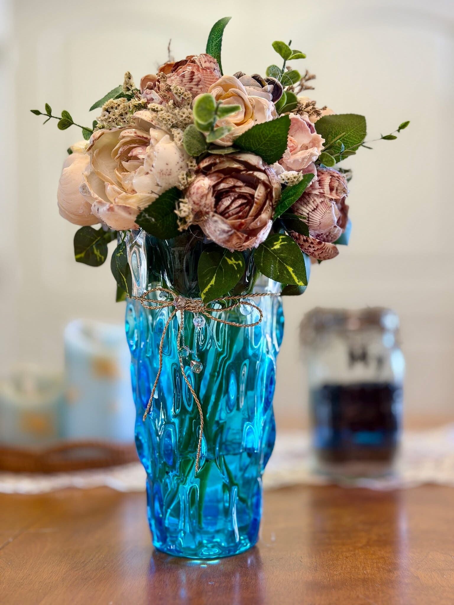 Crystal/Glass vase Stemmed Flowers