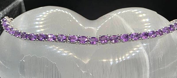 Stunning Amethyst in sterling silver bracelet