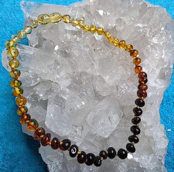 Baby Amber necklace (rainbow)