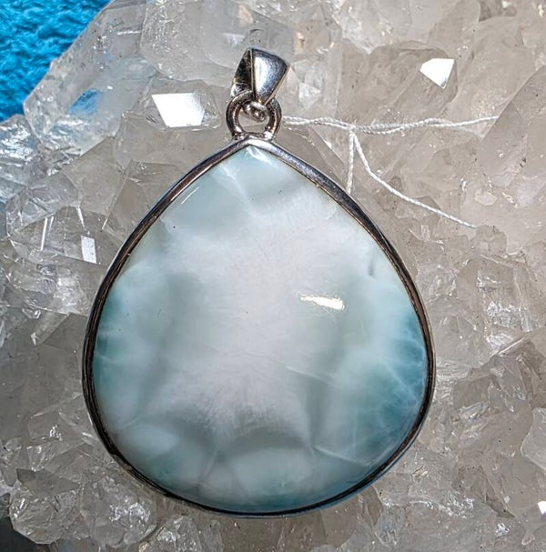 Larimar pendant in sterling silver