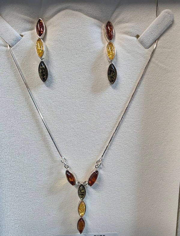 Amber set in stirling silver