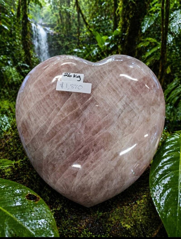 Rose quartz mega heart