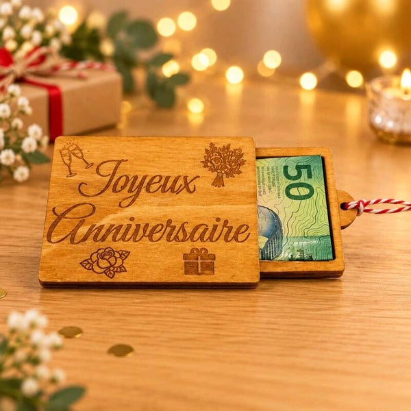 Coffret cadeau pour billet de banque