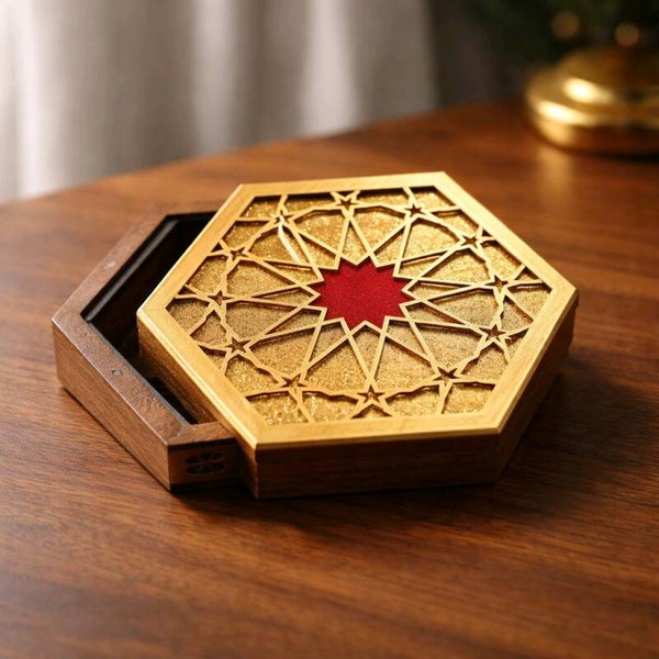 Boite hexagonale étoile