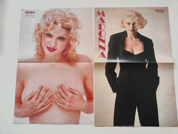 POSTER: 2x MADONNA from magazine Sweden.