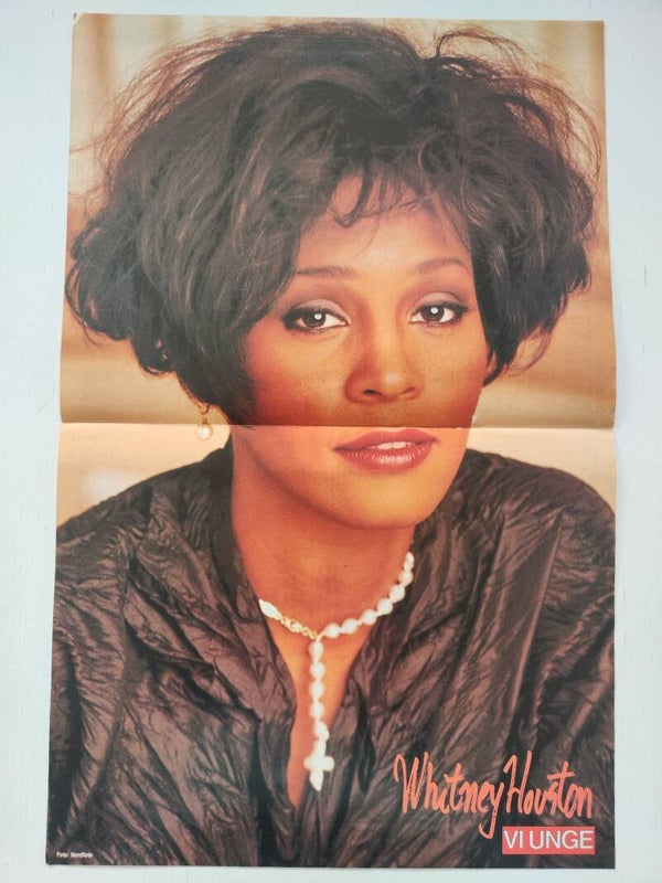 POSTER: WHITNEY HOUSTON from magazine Denmark.