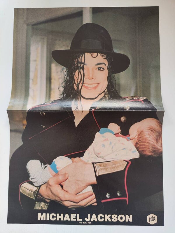 POSTER: MICHAEL JACKSON / AXL W. ROSE (GUNS N' ROSES) from magazine Denmark.