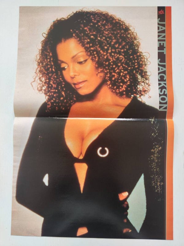 POSTER: JANET JACKSON / SPICE GIRLS from magazine Denmark.