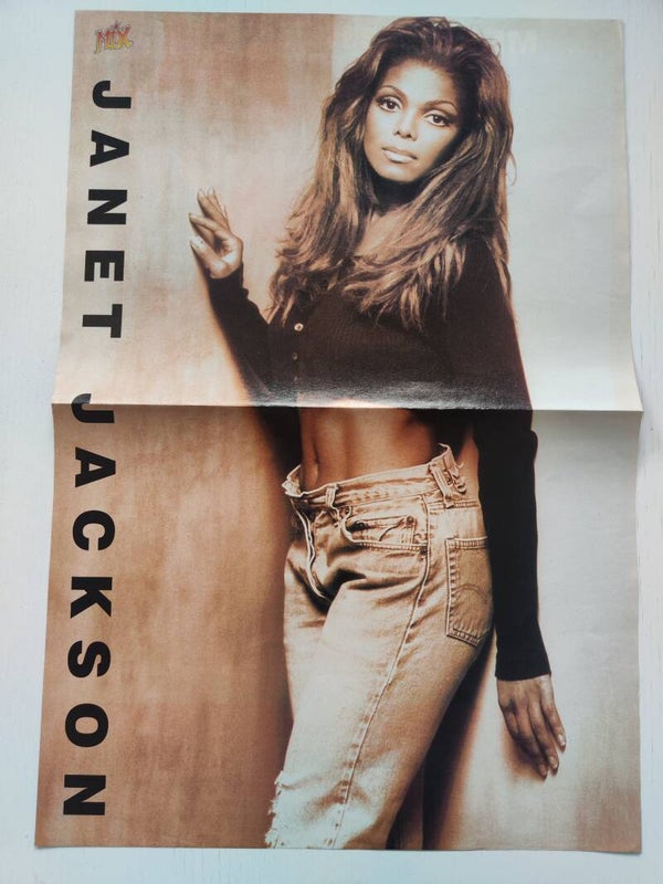 POSTER: JANET JACKSON / MEGADETH from magazine Denmark.