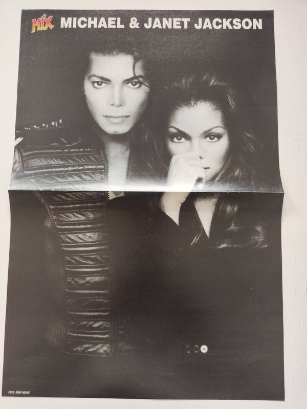 POSTER: MICHAEL & JANET JACKSON from magazine Denmark.