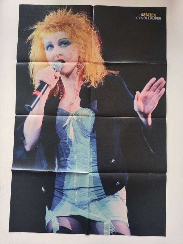 POSTER: CYNDI LAUPER / NICK KAMEN magazine Germany.