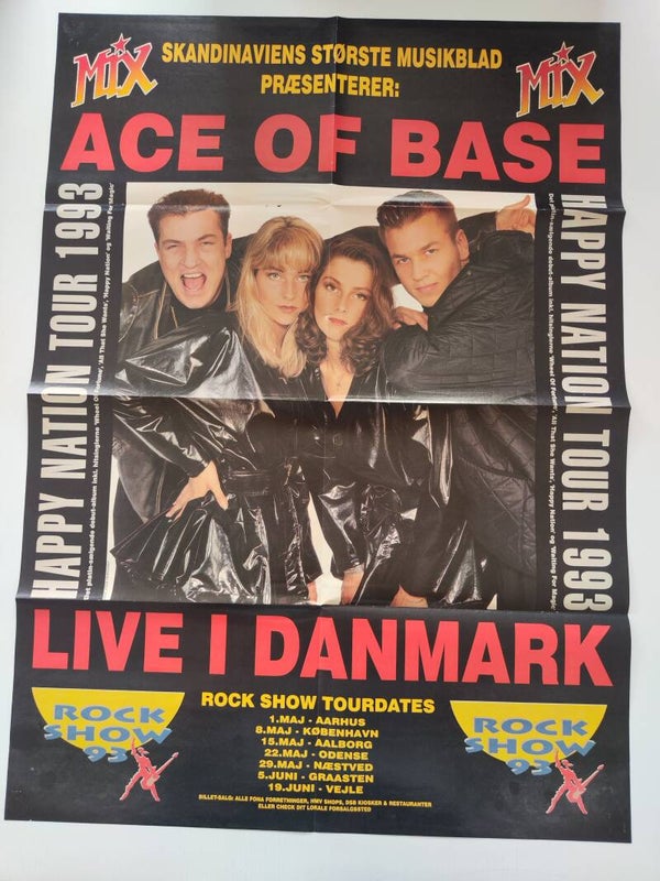 POSTER: ACE OF BASE / LUKE PERRY from magazine Denmark.